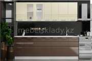 Кристалл кухонный комплект 2.0 (ваниль/шоколад глянец) Фант Мебель
