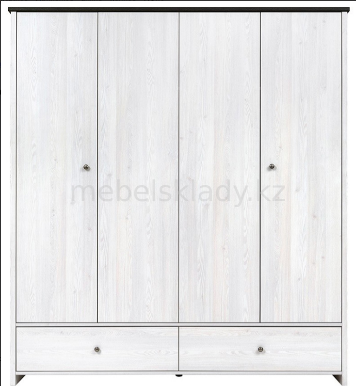 Порто шкаф платяной SZF4D2S+комплект полок переставных (джанни/сосна ларико) БРВ Брест